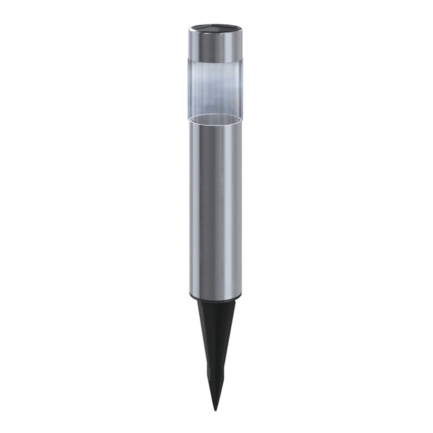 Aigostar - Lampe solaire LED/0,006W/1,2V 31,5 cm 100 mAh chrome mat 6500K IP44
