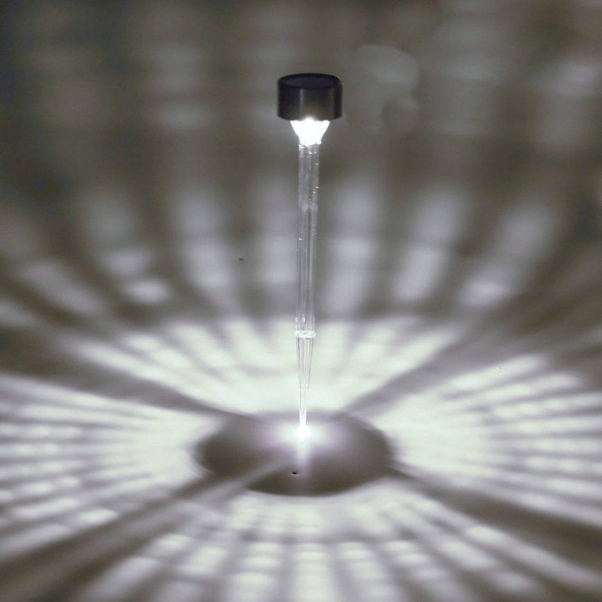Aigostar - Lampe solaire LED/0,006W/1,2V 32cm chrome mat 6500K IP44