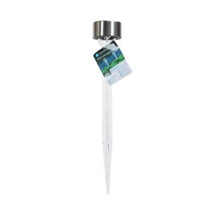 Aigostar - Lampe solaire LED/0,006W/1,2V 32cm chrome mat 6500K IP44