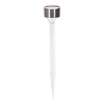 Aigostar - Lampe solaire LED/0,006W/1,2V 32cm chrome mat 2700K IP44