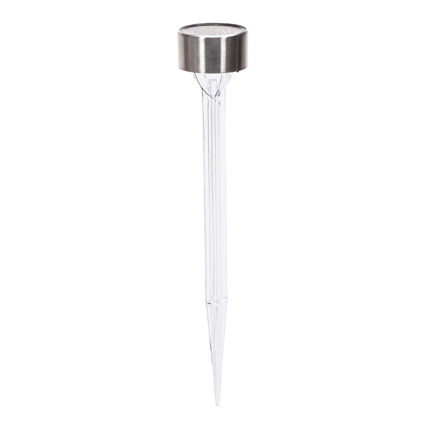 Aigostar - Lampe solaire LED/0,006W/1,2V 32cm chrome mat 2700K IP44