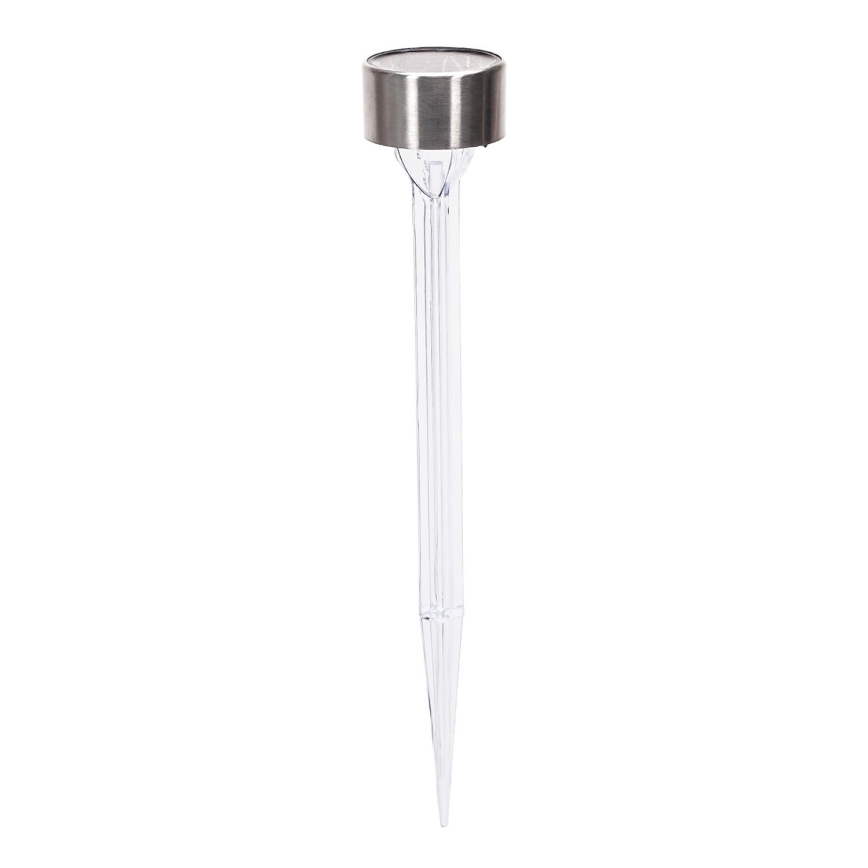 Aigostar - Lampe solaire LED/0,006W/1,2V 32cm chrome mat 6500K IP44