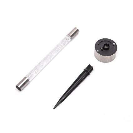 Aigostar - Lampe solaire LED/0,006W/1,2V 36,7cm chrome mat 6500K IP44