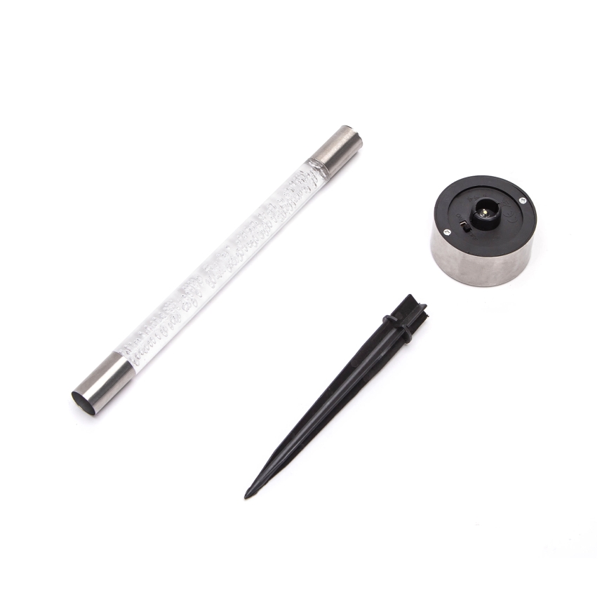 Aigostar - Lampe solaire LED/0,006W/1,2V 36,7cm chrome mat 6500K IP44