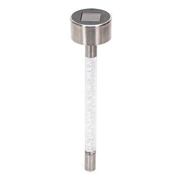 Aigostar - Lampe solaire LED/0,006W/1,2V 36,7cm chrome mat 6500K IP44