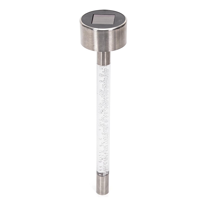 Aigostar - Lampe solaire LED/0,006W/1,2V 36,7cm chrome mat 6500K IP44
