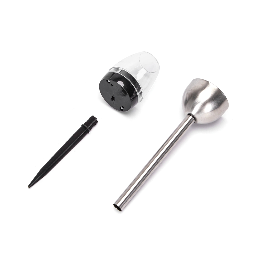 Aigostar - Lampe solaire LED/0,006W/1,2V 38,2cm chrome mat 2700K IP44