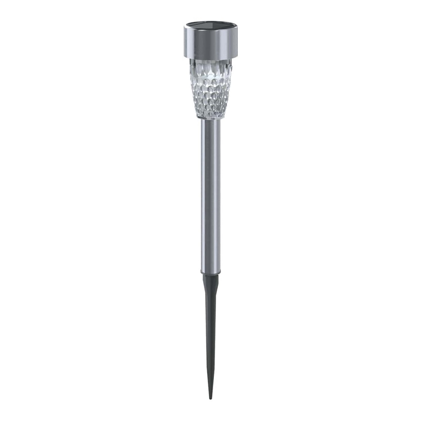 Aigostar - Lampe solaire LED/0,006W/1,2V 40 mAh 29,7 cm chrome mat 6500K IP44