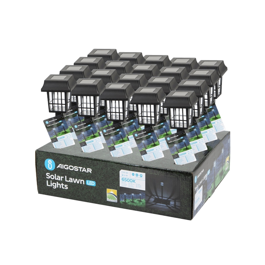 Aigostar - Lampe solaire LED/0,006W/1,2V 40mAh 6500K IP44 32 cm
