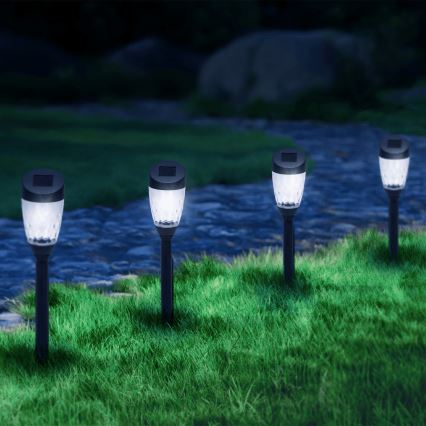 Aigostar - Lampe solaire LED/0,006W/1,2V 40mAh 6500K IP44 34,5 cm étoile