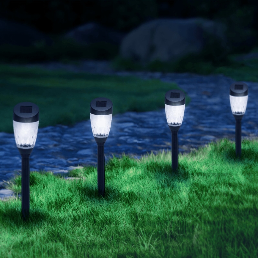 Aigostar - Lampe solaire LED/0,006W/1,2V 40mAh 6500K IP44 34,5 cm étoile