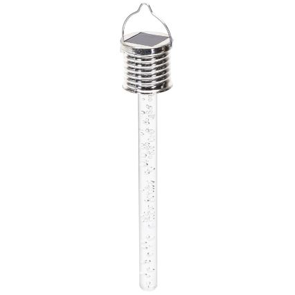 Aigostar - Lampe solaire LED/0,006W/1,2V chrome 2700K IP44 40 mAh