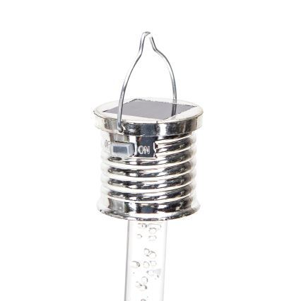 Aigostar - Lampe solaire LED/0,006W/1,2V chrome 2700K IP44 40 mAh