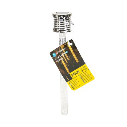 Aigostar - Lampe solaire LED/0,006W/1,2V chrome 2700K IP44 40 mAh