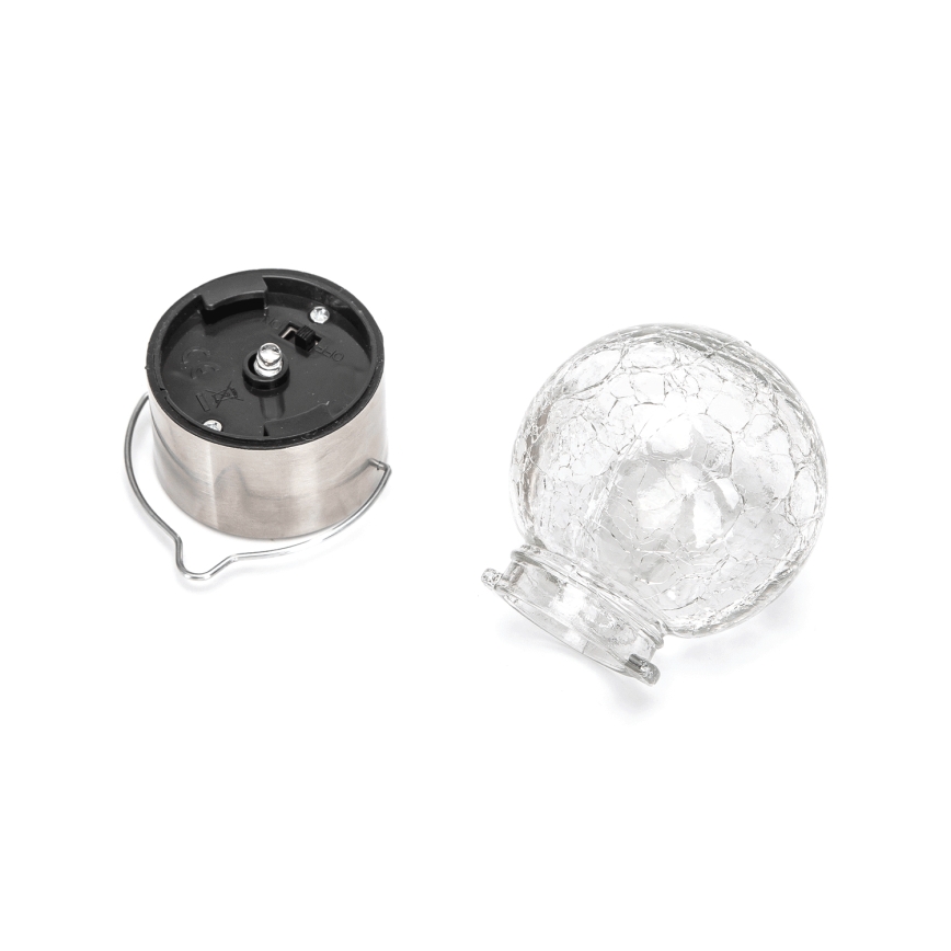 Aigostar - Lampe solaire LED/0,006W/1,2V chrome mat 6500K IP44