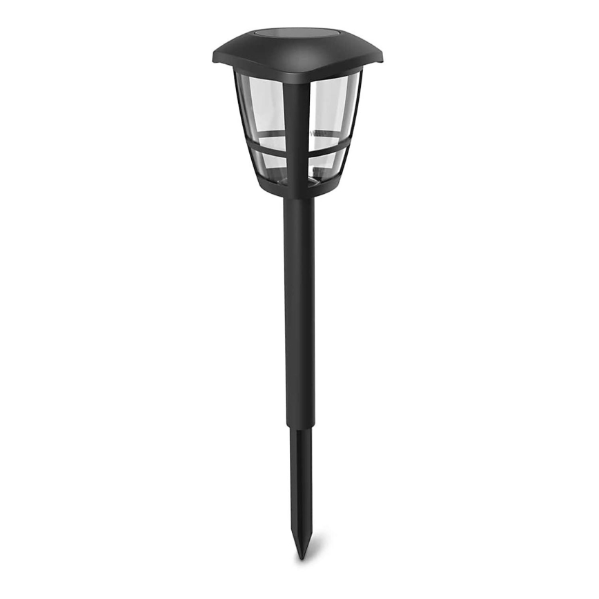 Aigostar - Lampe solaire LED/0,06W/2V 100 mAh 33,8 cm 6500K IP44 noir