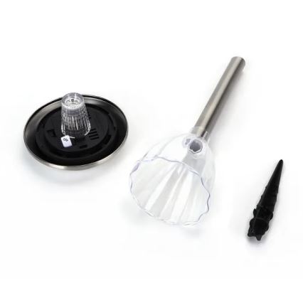 Aigostar - Lampe solaire LED/0,08W/2V 30,4 cm 200 mAh 6500K IP44 chrome mat
