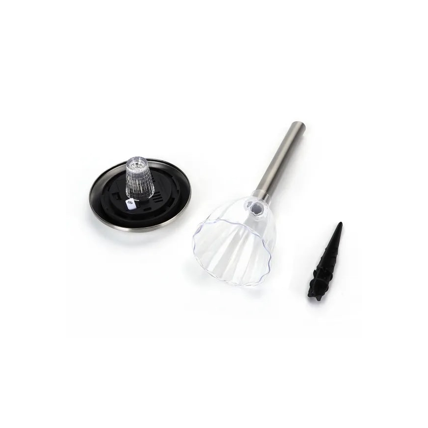 Aigostar - Lampe solaire LED/0,08W/2V 30,4 cm 200 mAh 6500K IP44 chrome mat