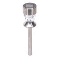 Aigostar - Lampe solaire LED, 1,2 lm / 1,2 V, 35,5 cm, chrome mat, 2700 K, IP44, 100 mAh