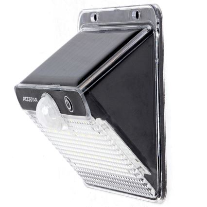 Aigostar - Lampe solaire LED avec capteur LED/3,7V 6500K 1200 mAh IP65 noire