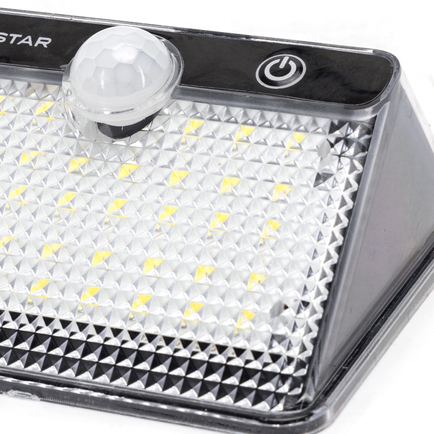 Aigostar - Lampe solaire LED avec capteur LED/3,7V 6500K 1200 mAh IP65 noire