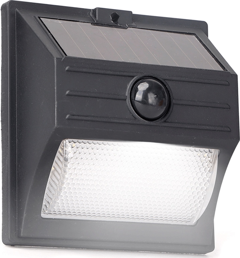 Aigostar - Lampe solaire LED avec capteur LED/3,7V 6500K 500 mAh IP65 noire
