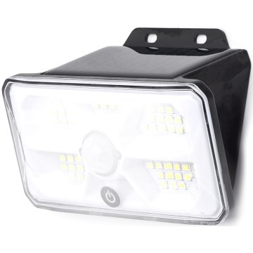 Aigostar - Lampe solaire LED avec capteur LED/3,7V 6500K 500 mAh IP65 noire