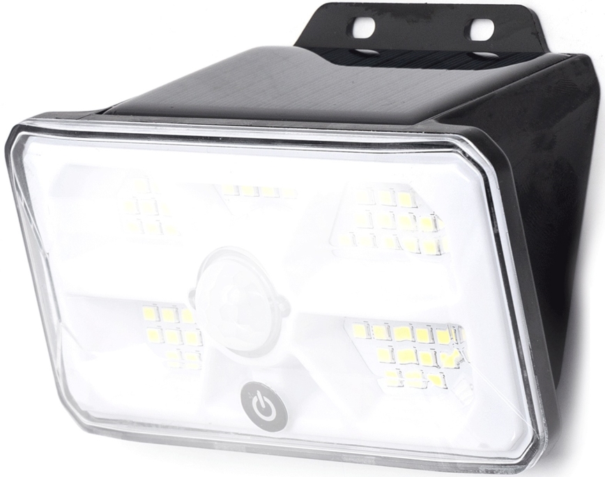 Aigostar - Lampe solaire LED avec capteur LED/3,7V 6500K 500 mAh IP65 noire