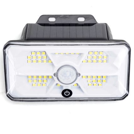 Aigostar - Lampe solaire LED avec capteur LED/3,7V 6500K 500 mAh IP65 noire
