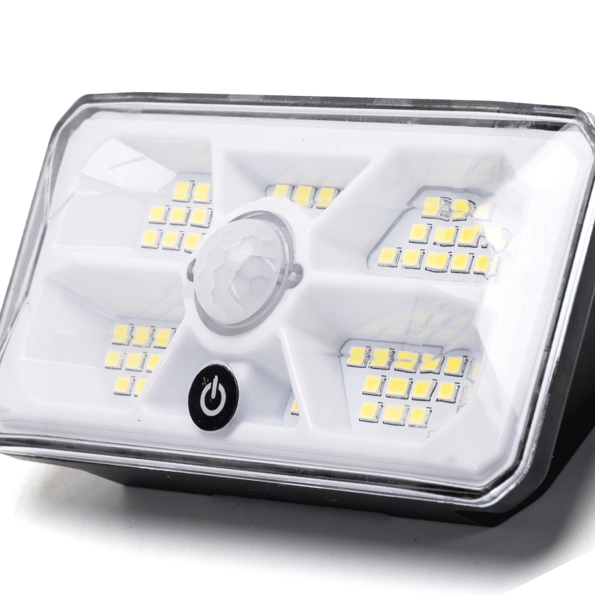 Aigostar - Lampe solaire LED avec capteur LED/3,7V 6500K 500 mAh IP65 noire
