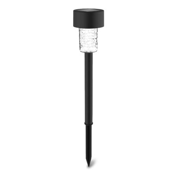 Aigostar - Lampe solaire LED LED/0,06W/2V 32,7 cm 6500K IP44 600 mAh noire