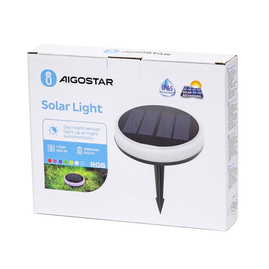 Aigostar - Lampe solaire RGB LED/0,6W/3,7V IP65