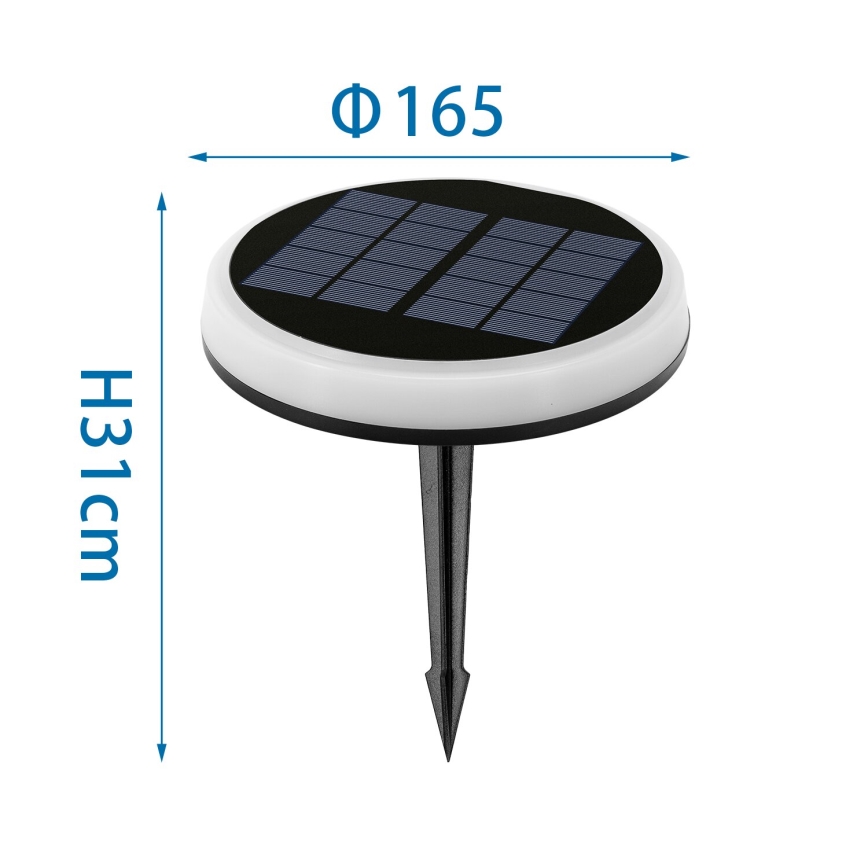 Aigostar - Lampe solaire RGBIC LED/0,6W/3,7V IP65