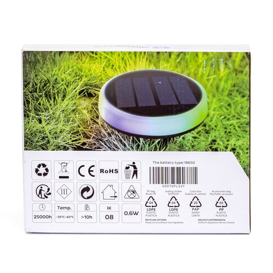 Aigostar - Lampe solaire RGBIC LED/0,6W/3,7V IP65