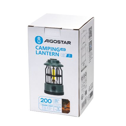 Aigostar - Lampe torche de camping à intensité variable rechargeable LED/2,87W/3,7V
