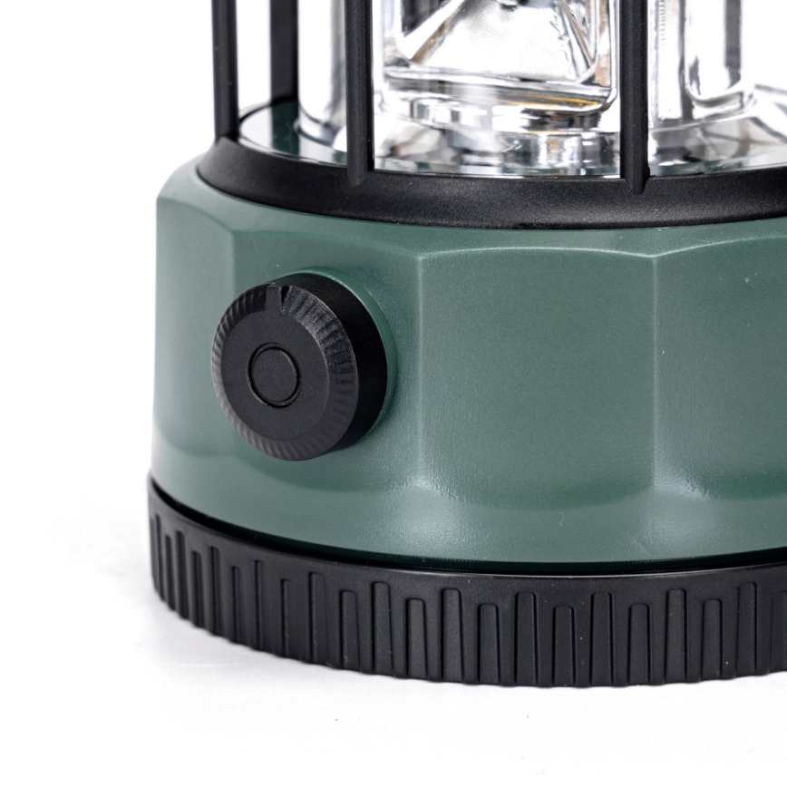 Aigostar - Lampe torche de camping LED à intensité variable LED/3xAA vert 17,5 cm