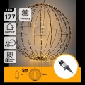 Aigostar - LED Décoration de Noël extérieure 177xLED/3,6W/230V 60 cm IP44 blanc chaud