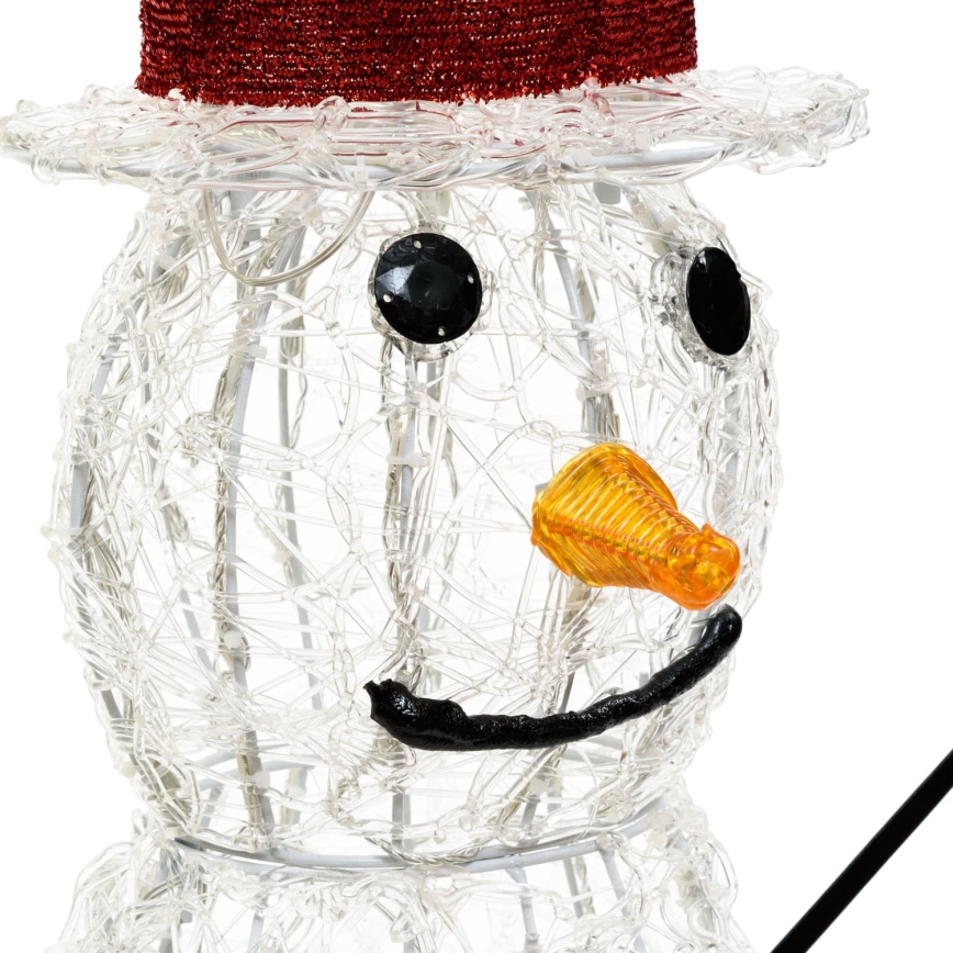 Aigostar - Décoration de Noël LED d'extérieur 260 LED/8 fonctions 1,2 m IP44 blanc froid bonhomme de neige