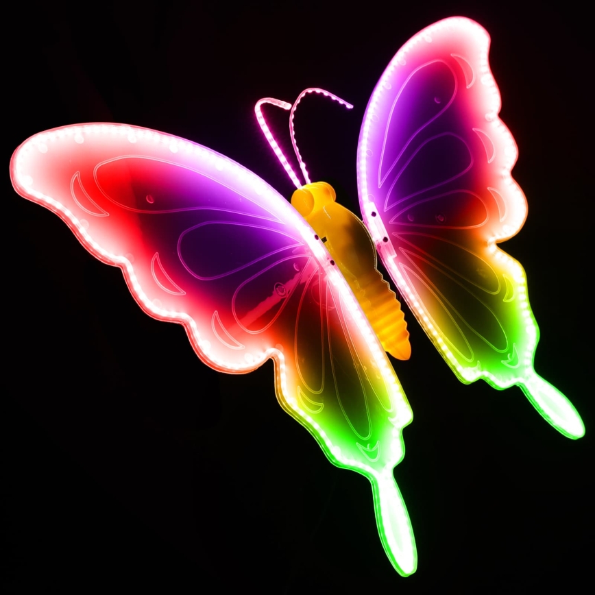 Aigostar - LED Décoration d'extérieur 222xLED/12W/230V 60 cm IP44 papillon/multicolore