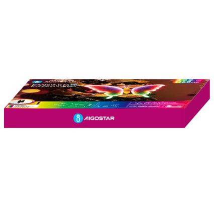 Aigostar - LED Décoration d'extérieur 222xLED/12W/230V 60 cm IP44 papillon/multicolore
