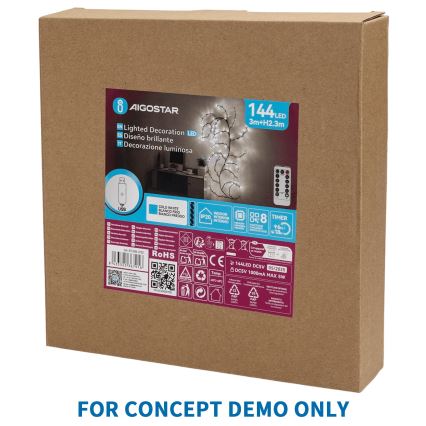 Aigostar - LED Décoration de Noël d'extérieur 540xLED/6W/230V 43 cm IP44 flocon blanc chaud