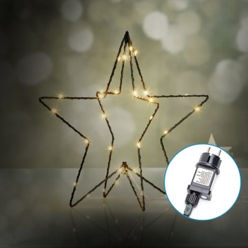 Aigostar-LED Décoration de Noël extérieure LED/3,6 W/230 V étoile 30 cm IP44 blanc chaud