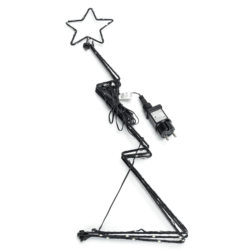 Aigostar - Décoration LED de Noël extérieure 63xLED/3,6W/230V 60 cm IP44 sapin blanc froid
