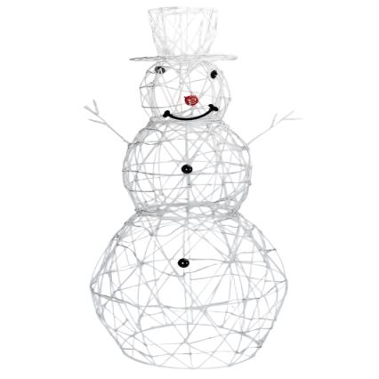 Aigostar-LED Décoration de Noël extérieure LED/3,6W/31/230V 6500K 90cm IP44 bonhomme de neige