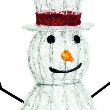 Aigostar - décoration de Noël LED extérieure 160xLED/8 fonctions 0,7m IP44 blanc froid bonhomme de neige