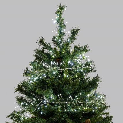 Aigostar - Guirlande de Noël extérieure LED 100xLED/8 fonctions 3xAA 3,3m IP44 blanc froid