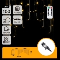 Aigostar - LED guirlande de Noël d'extérieur 100xLED/6W/230V/8 fonctions 1,5x1m IP44 blanc chaud + télécommande