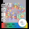 Aigostar - LED Guirlande de Noël d'extérieur 100xLED/8 fonctions 3xAA 10,3m IP44 multicolore