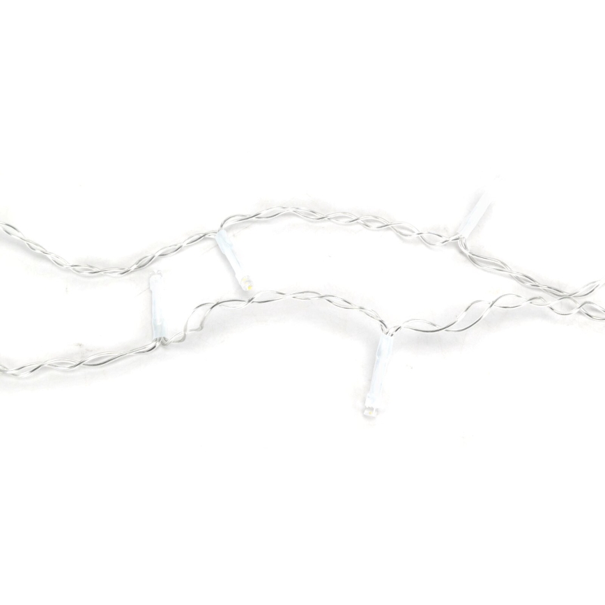 Aigostar - Guirlande de Noël LED extérieure 100xLED/8 fonctions 3xAA 8x0,6m IP44 blanc chaud