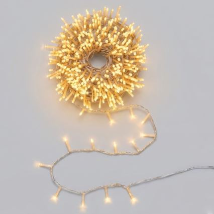 Aigostar - LED guirlande de Noël d'extérieur 200 LED/8 fonctions 13 m IP44 blanc chaud